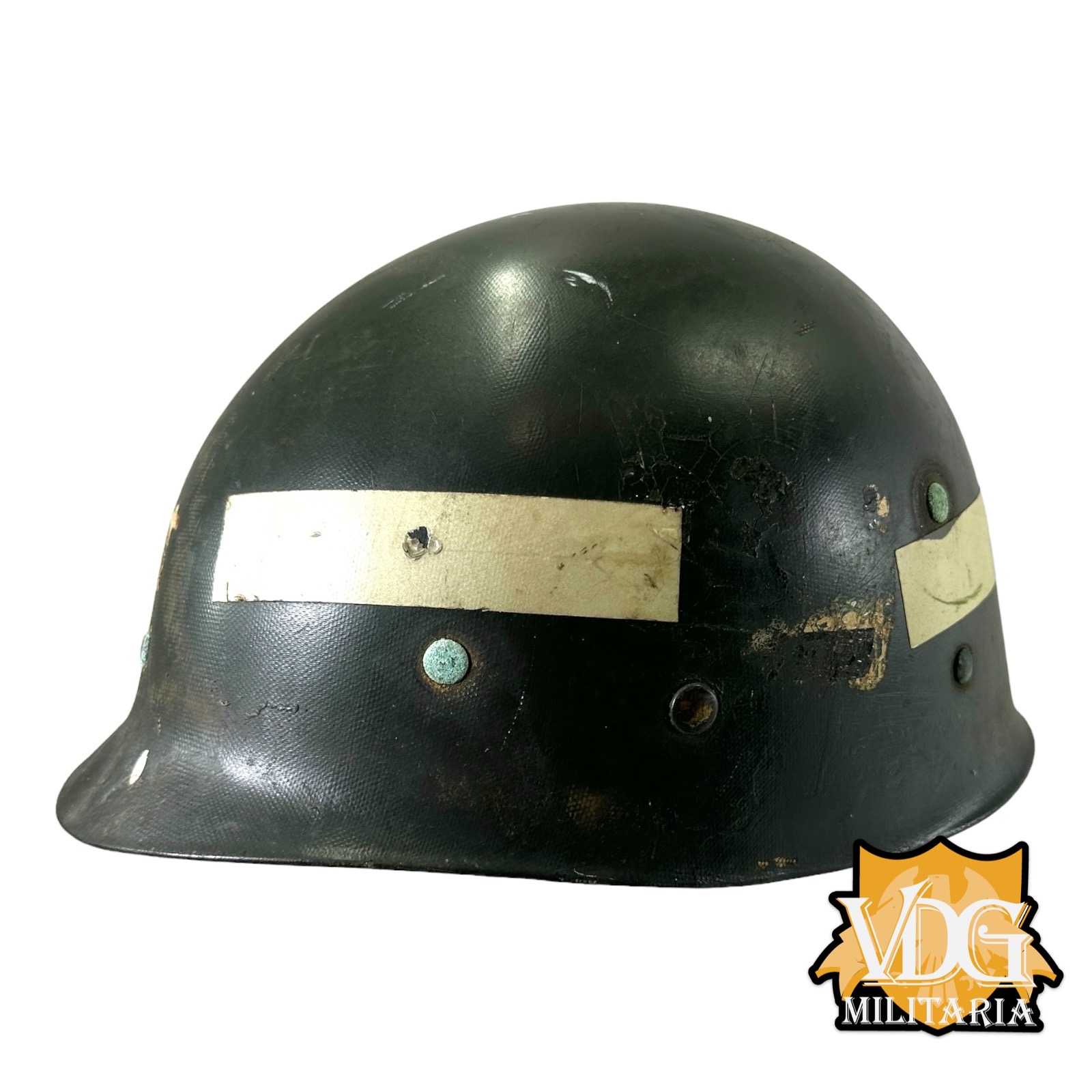 Vietnam/Cold War Era US Army 106th Regiment NY N.G. Chaplains Westinghouse "25" M1 Helmet Liner, Named & Numbered - Image 3