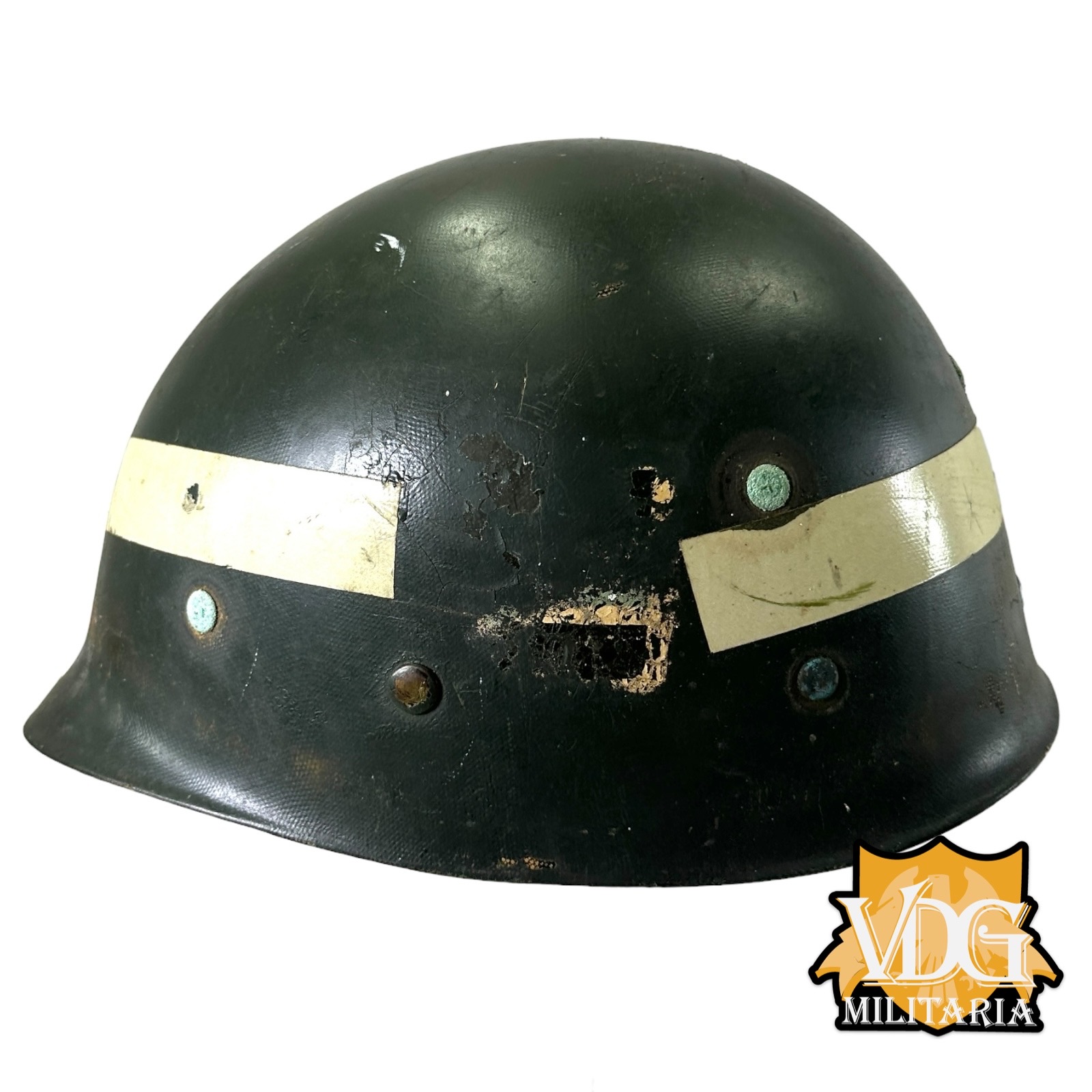 Vietnam/Cold War Era US Army 106th Regiment NY N.G. Chaplains Westinghouse "25" M1 Helmet Liner, Named & Numbered - Image 5