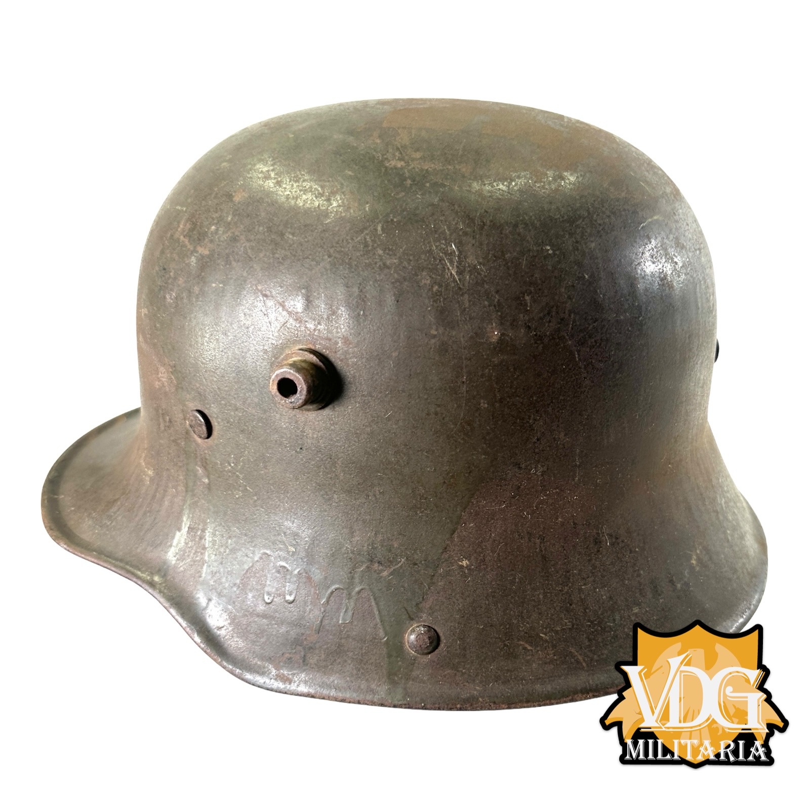 WW1 German M1916 Helmet with Liner, B.F. 64 F.C. Bellinger, Fulda - Image 3
