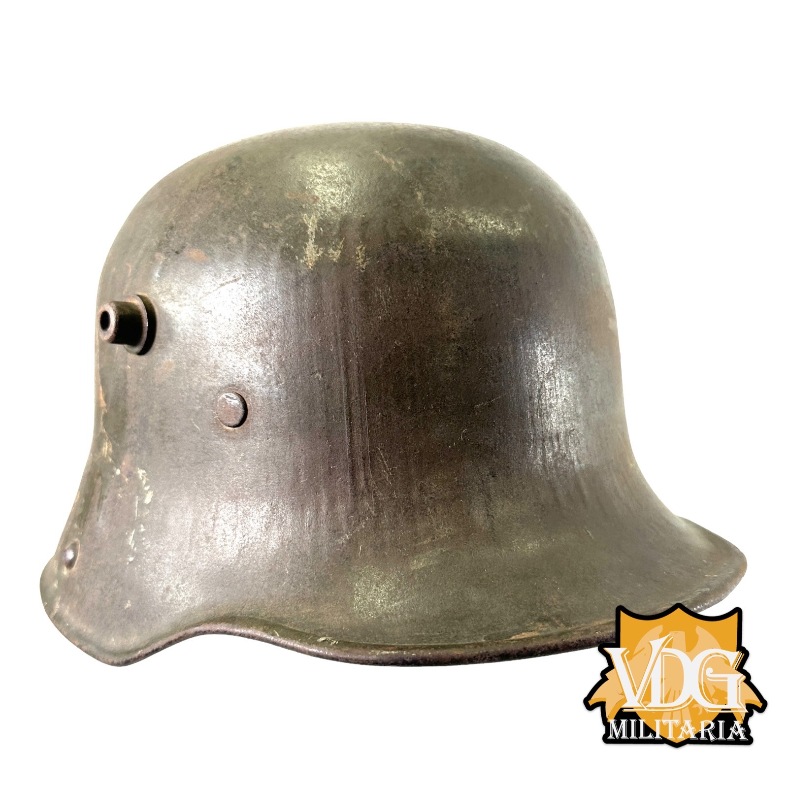 WW1 German M1916 Helmet with Liner, B.F. 64 F.C. Bellinger, Fulda