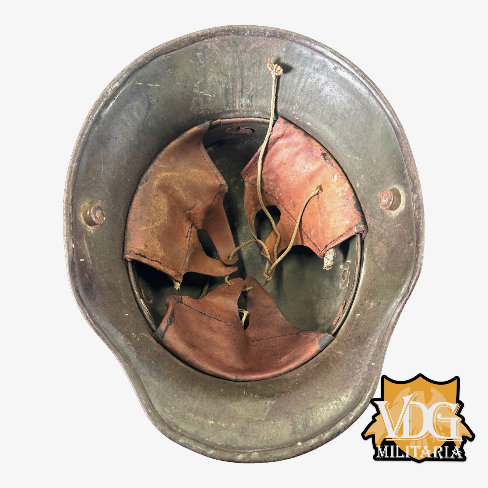 WW1 German M1916 Helmet with Liner, B.F. 64 F.C. Bellinger, Fulda - Image 10