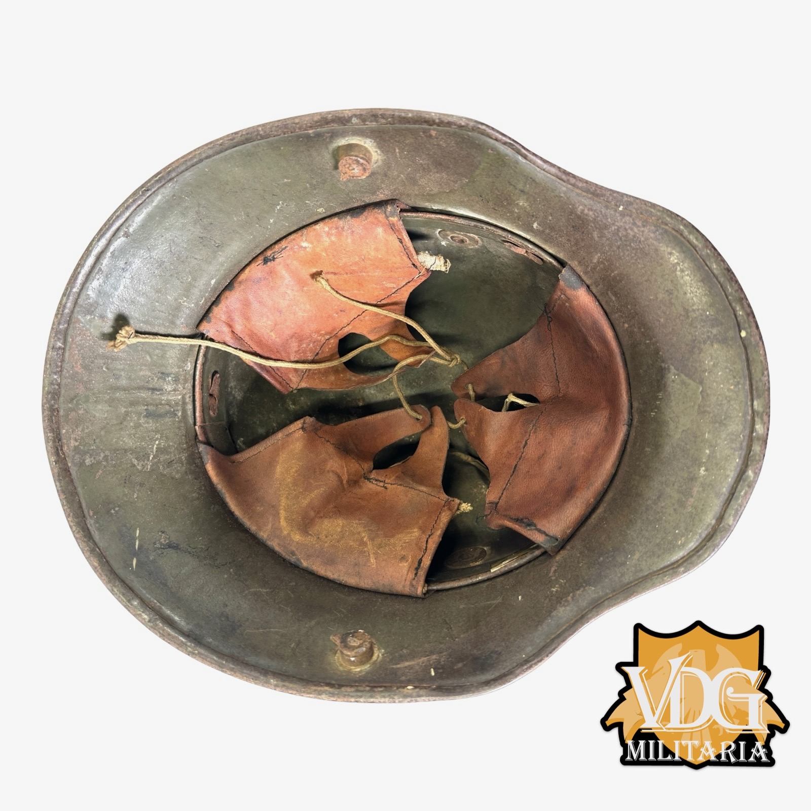 WW1 German M1916 Helmet with Liner, B.F. 64 F.C. Bellinger, Fulda - Image 12