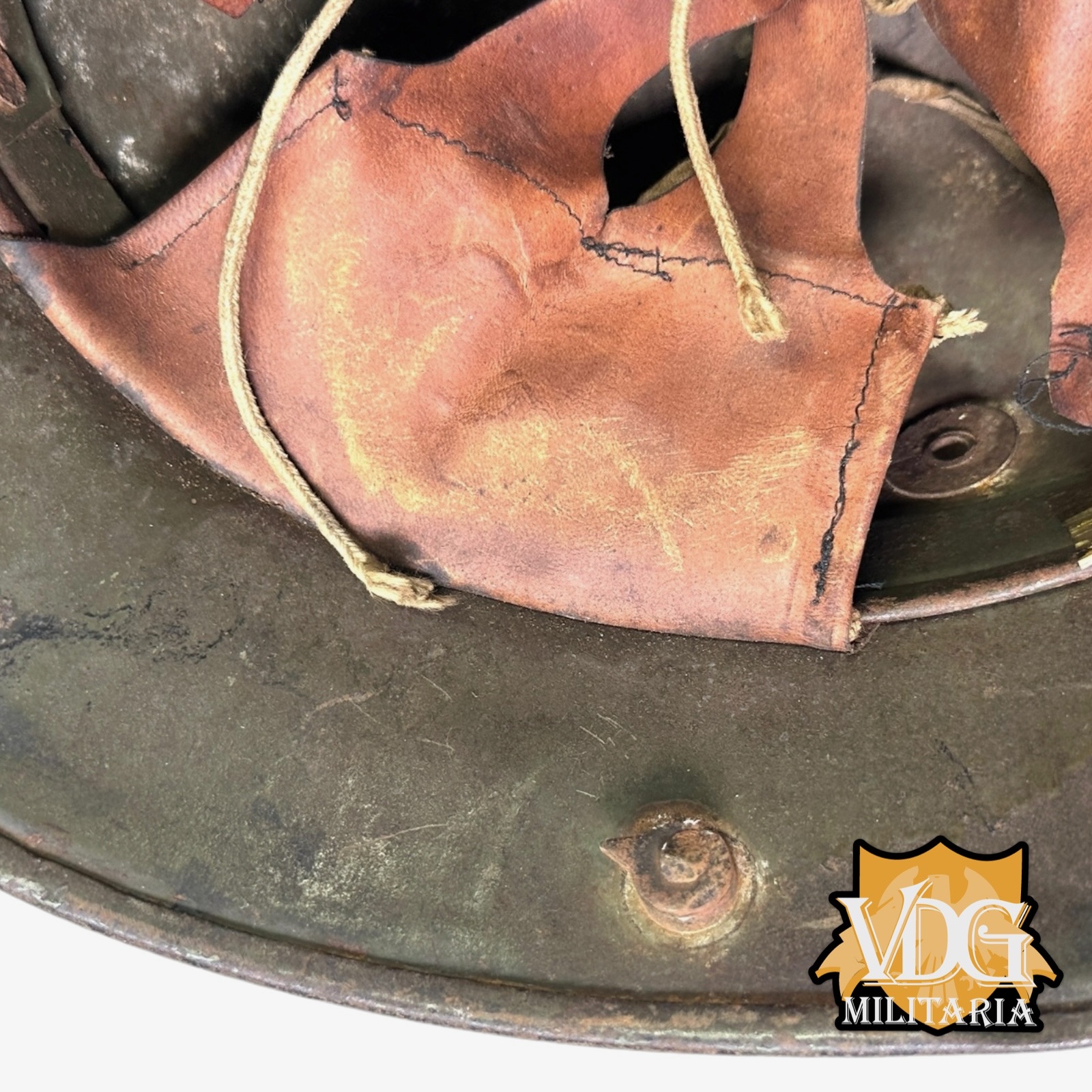 WW1 German M1916 Helmet with Liner, B.F. 64 F.C. Bellinger, Fulda - Image 15