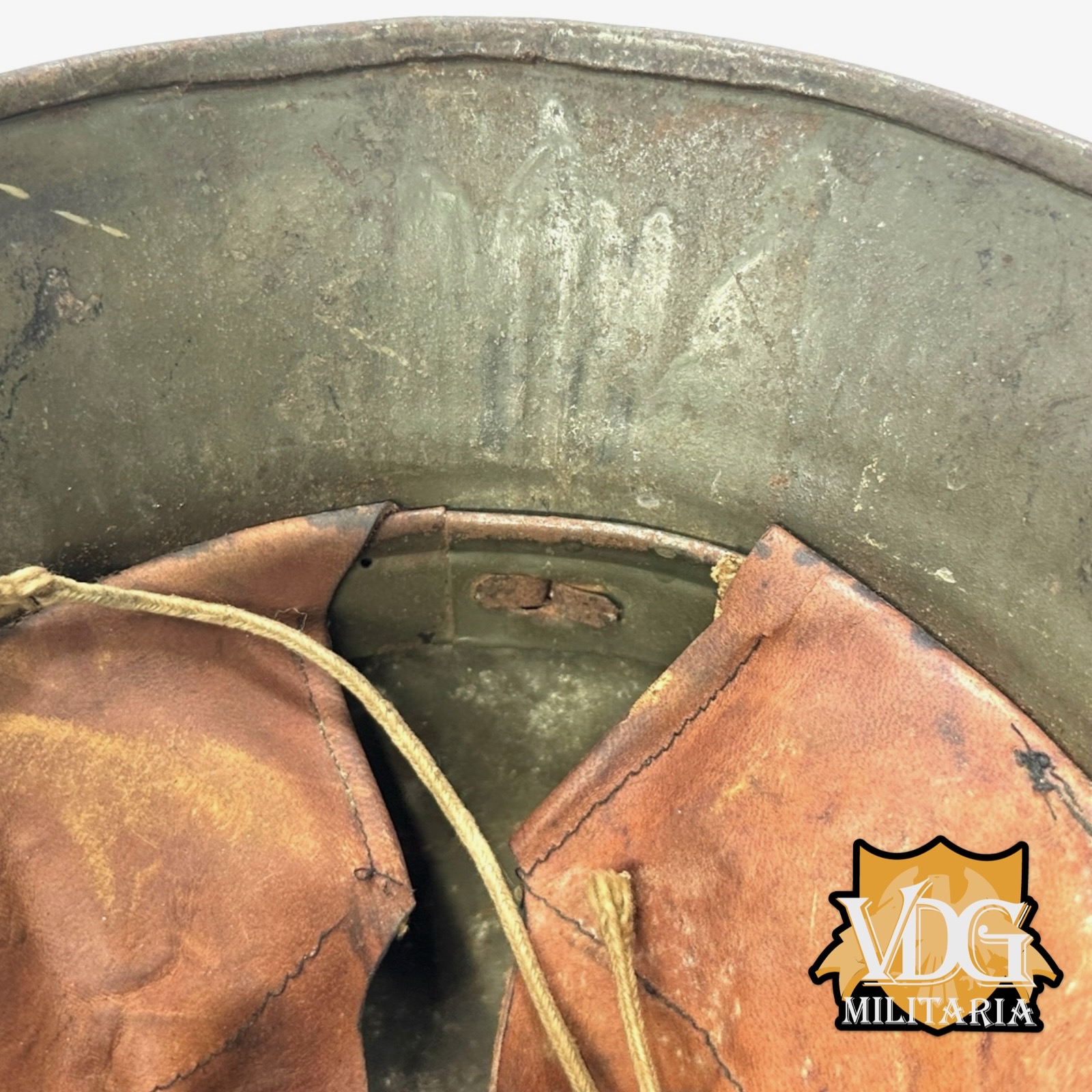 WW1 German M1916 Helmet with Liner, B.F. 64 F.C. Bellinger, Fulda - Image 16