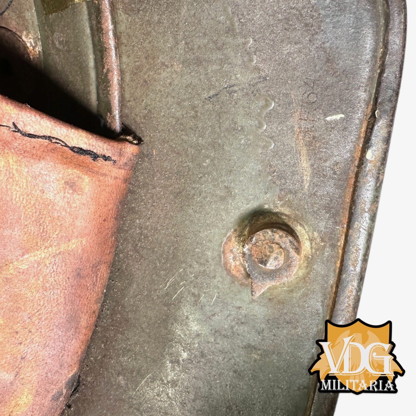 WW1 German M1916 Helmet with Liner, B.F. 64 F.C. Bellinger, Fulda - Image 19