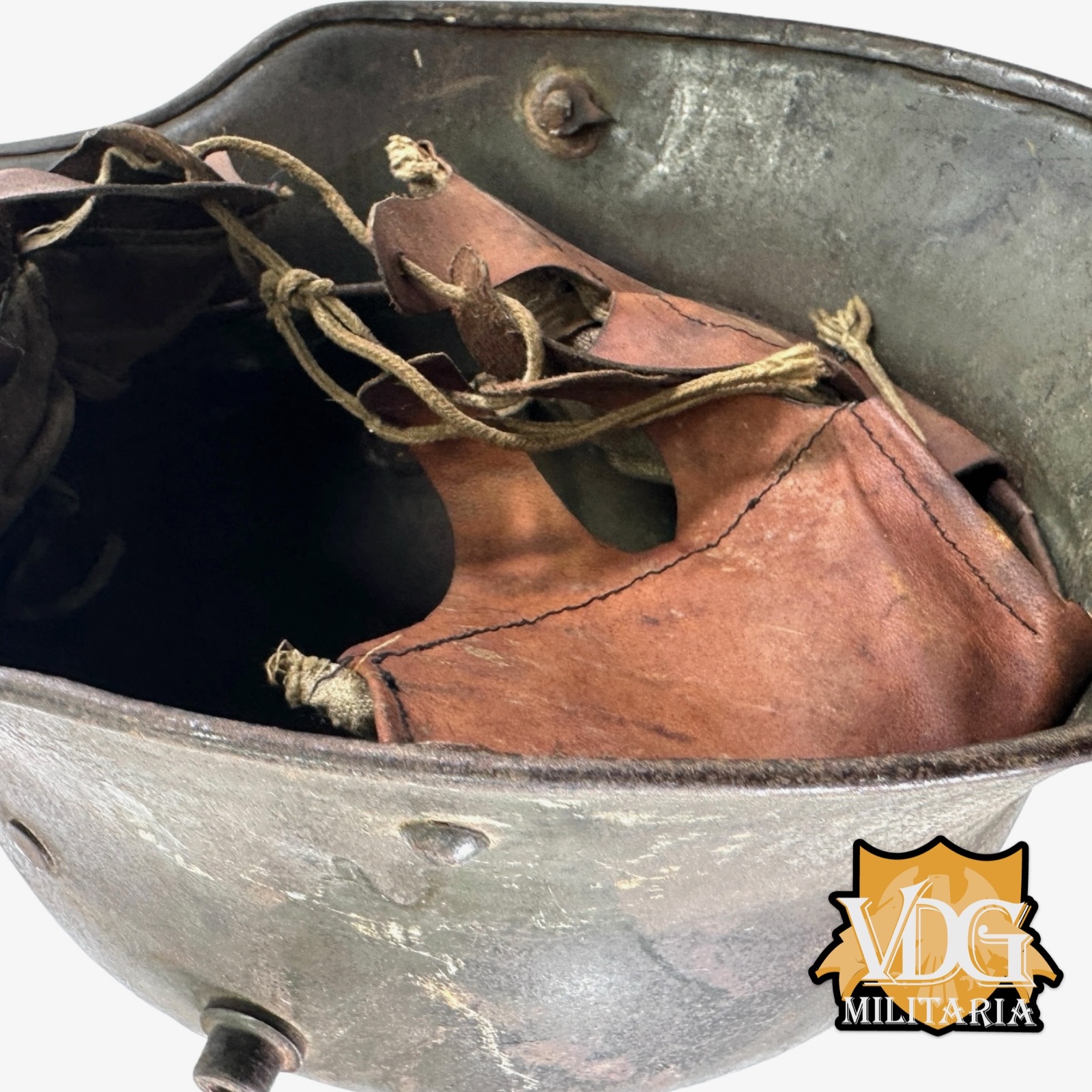 WW1 German M1916 Helmet with Liner, B.F. 64 F.C. Bellinger, Fulda - Image 22
