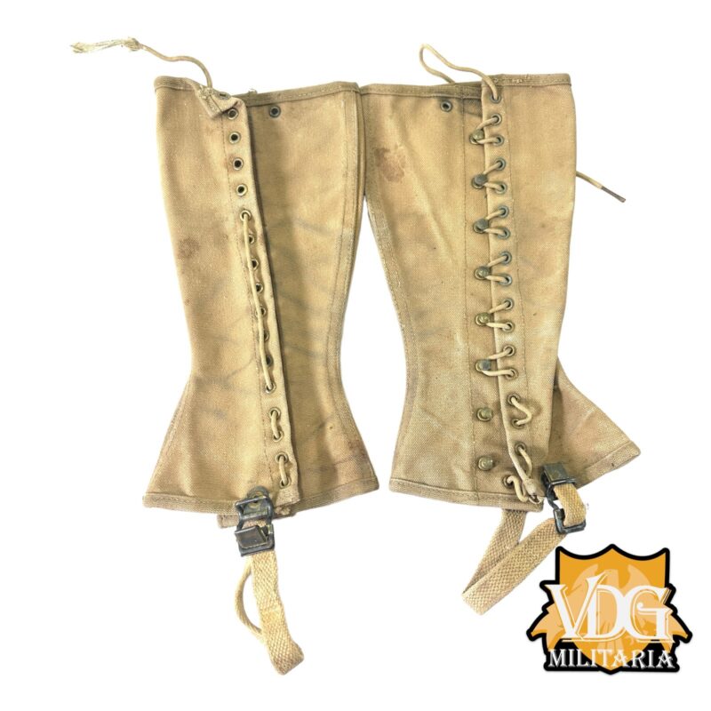 WW2 US M1938 Dismounted Leggings-Numbered-Hillsdale MFG CO