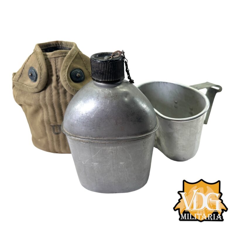WW2 US M-1910 Dismounted Canteen Set- Lockwood 1942 Cover,  T.A.C.U. 1945 Cup & Vollrath 1944 Bottle