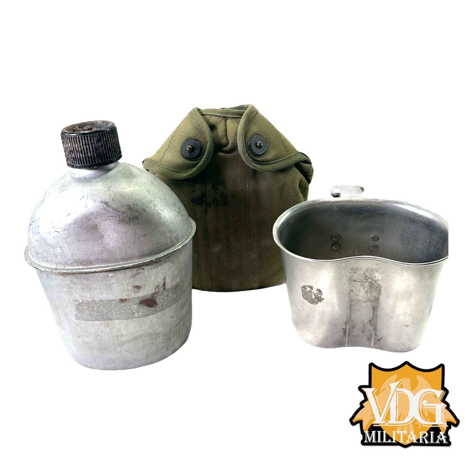 WW2 US M1910 Dismounted Canteen & Cover-SM CO 1943