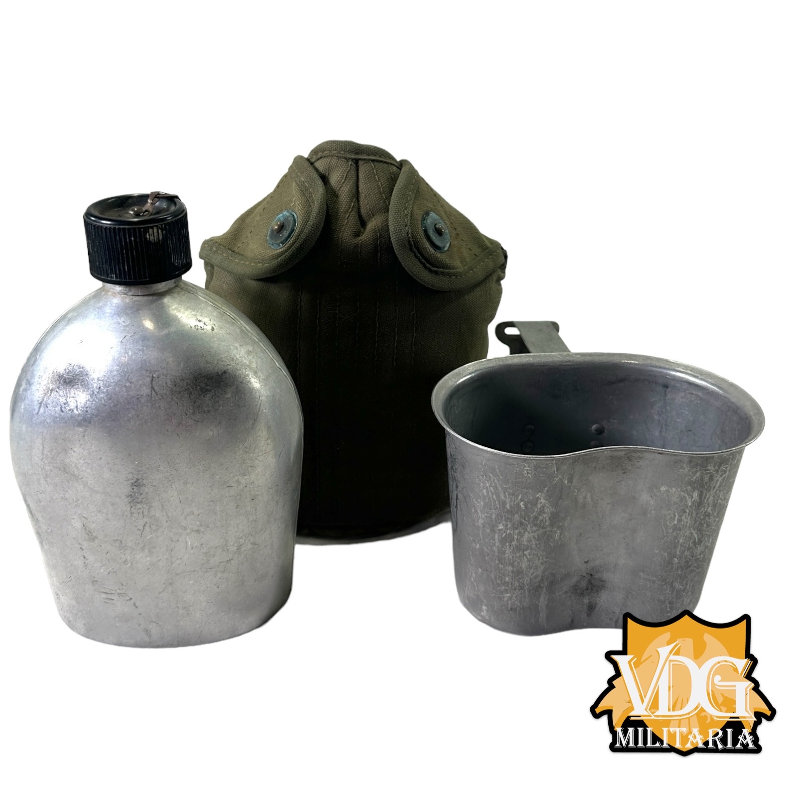 Vietnam War Era US M-1910 Canteen Set, U.S. A.S. CO. 1953 Cup & Collette MFG Co 1957 Cover