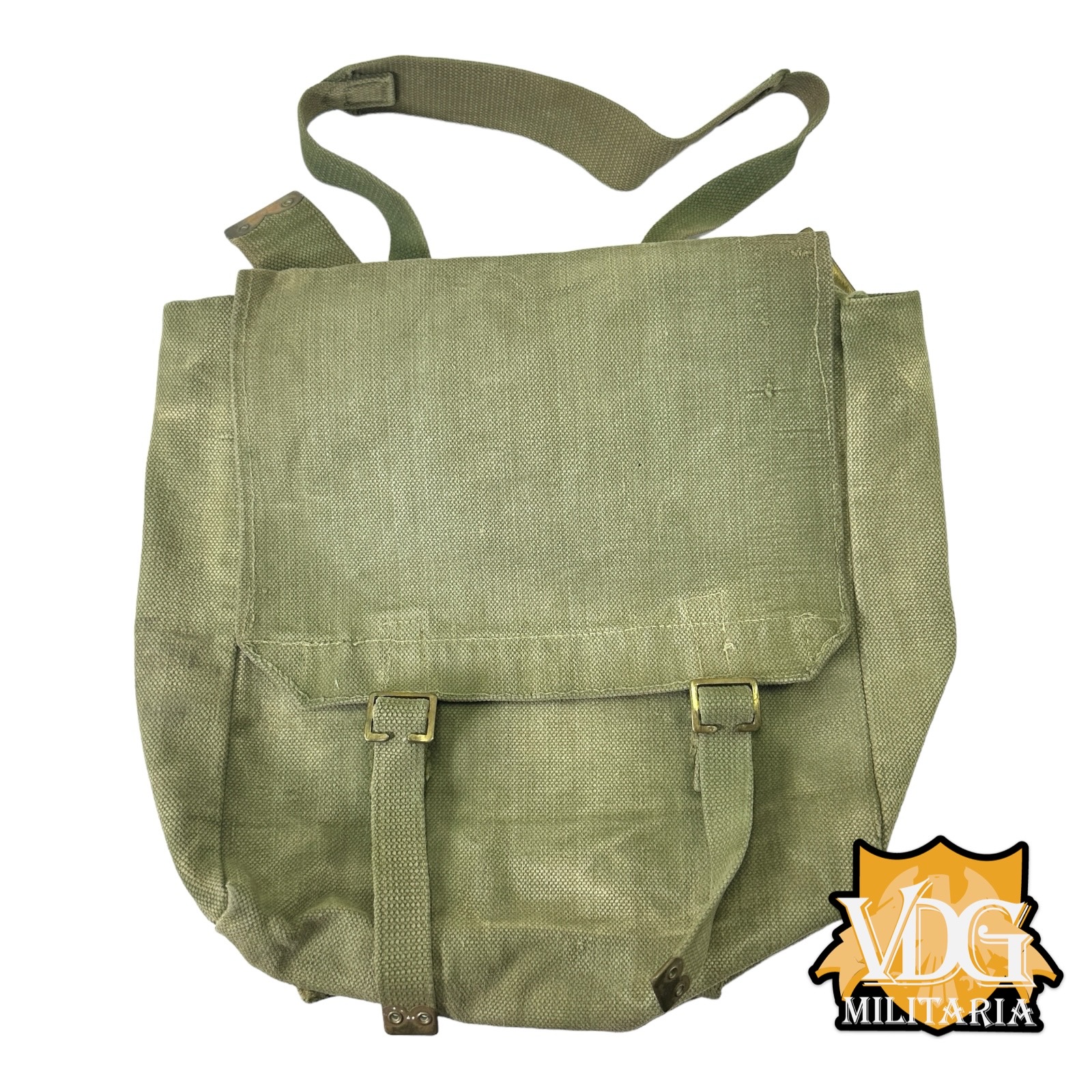 WW2 British P37 Canvas Large Pack w/ Strap-1945 Dated, Marker Stamped