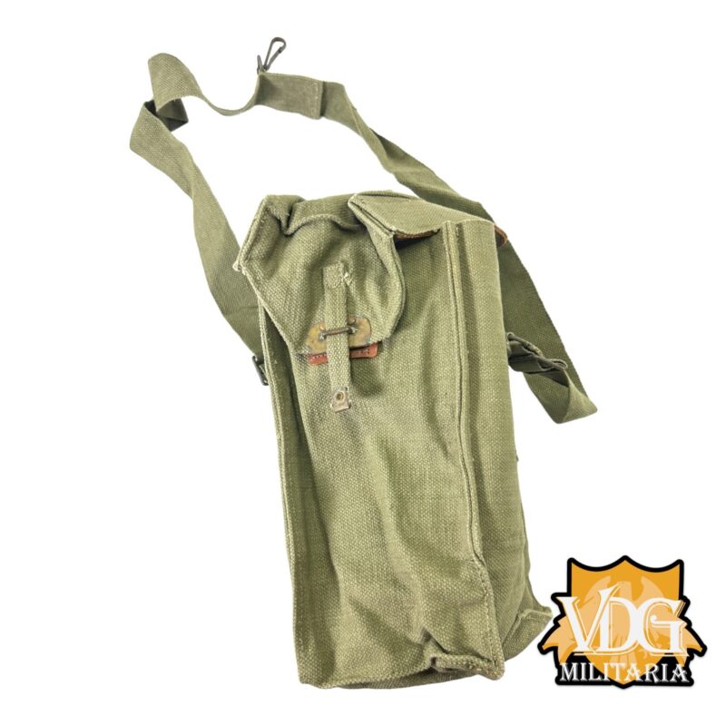 Cold War Era Belgian M51 Gas Mask Canvas Bag, 1959 Dated