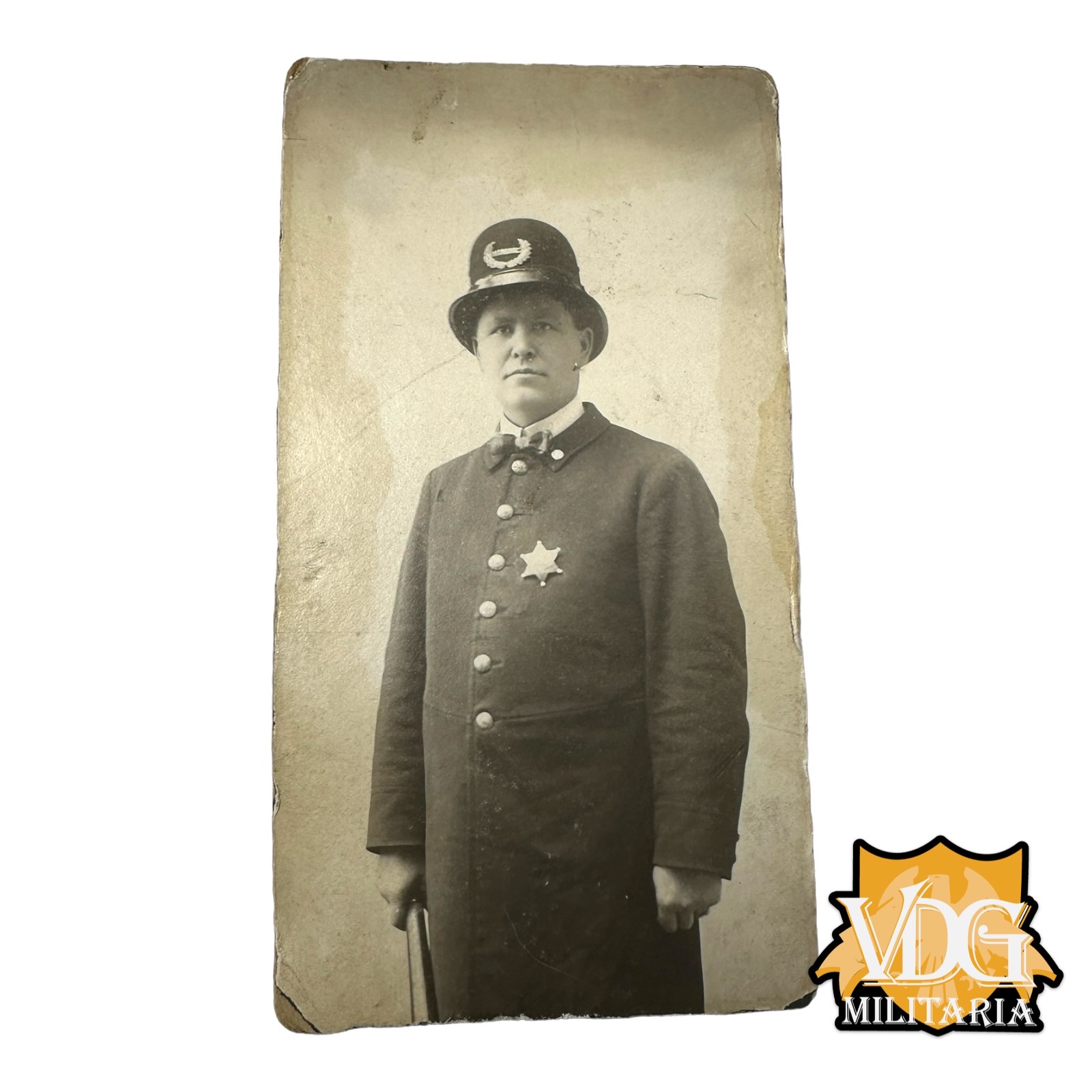 Victorian/Pre WW1 Era US Policemen Studio Portrait (Info on reverse)