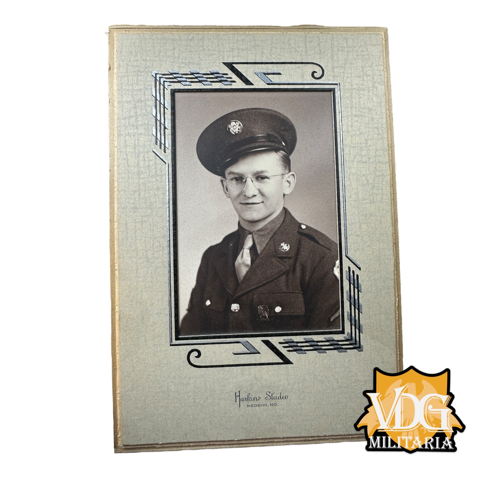WW2 US Army Enlisted Signal Corps Studio Portrait