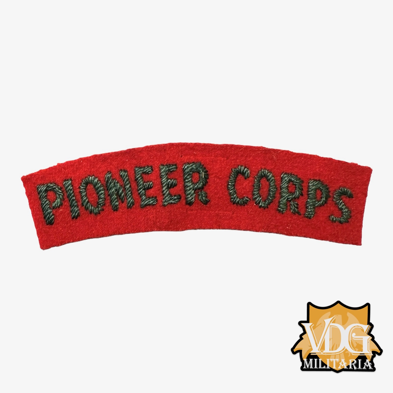 WW2 British Army Pioneer Corps Shoulder Title