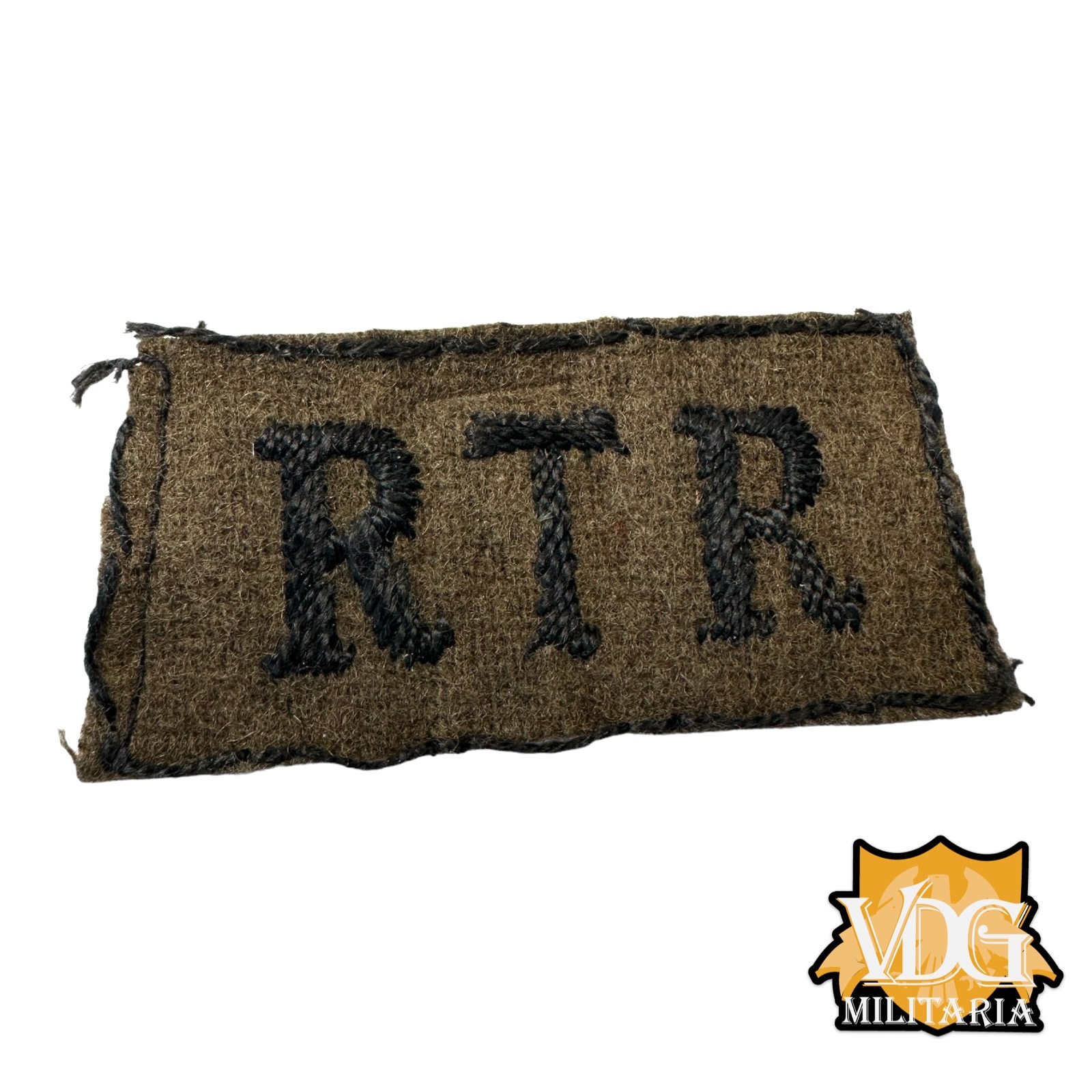WW2 British Army Royal Tank Regiment R.T.R. Slip on Shoulder Title
