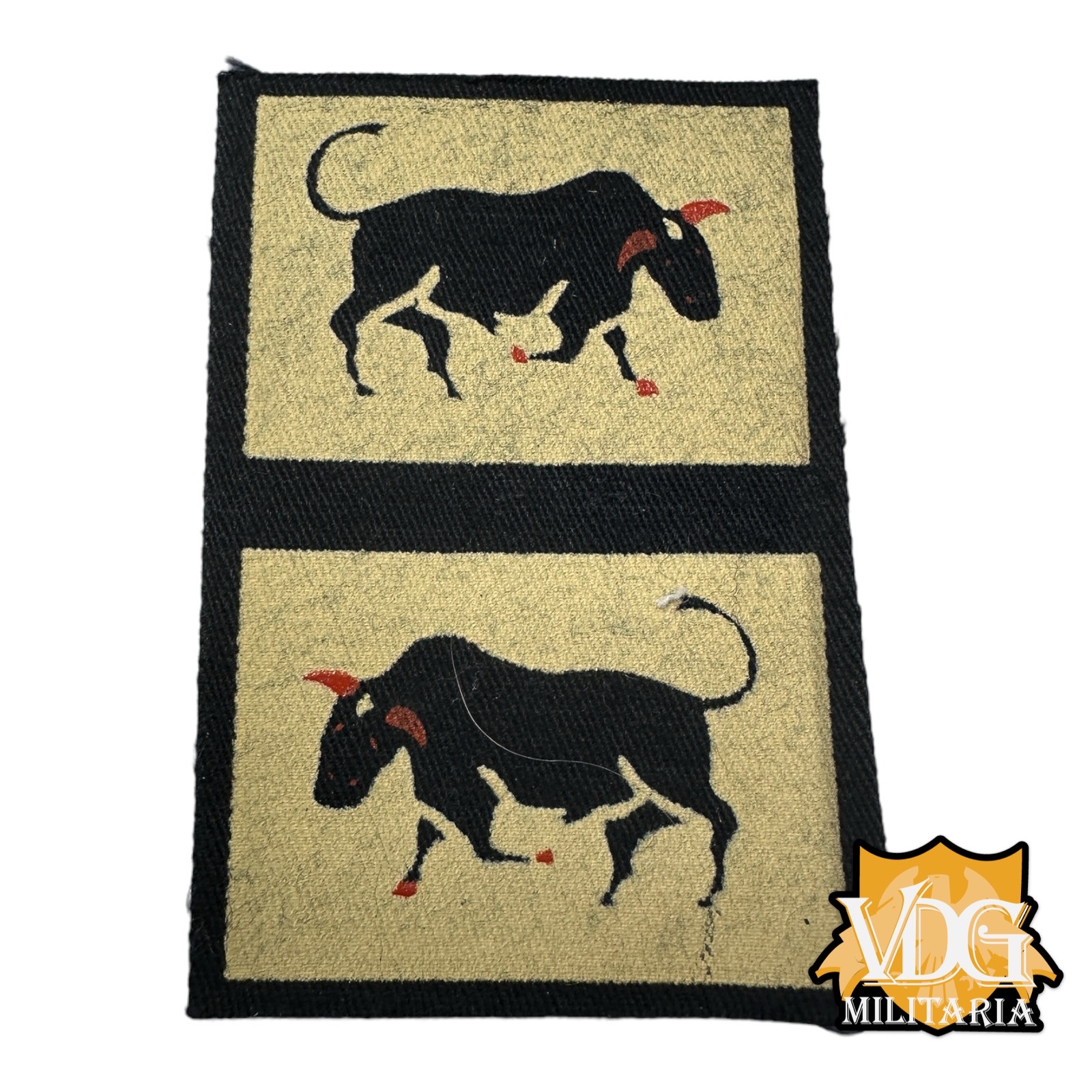 WW2 British Army 11th Armored Division Formation Sign Patch Insignia Uncut Pair