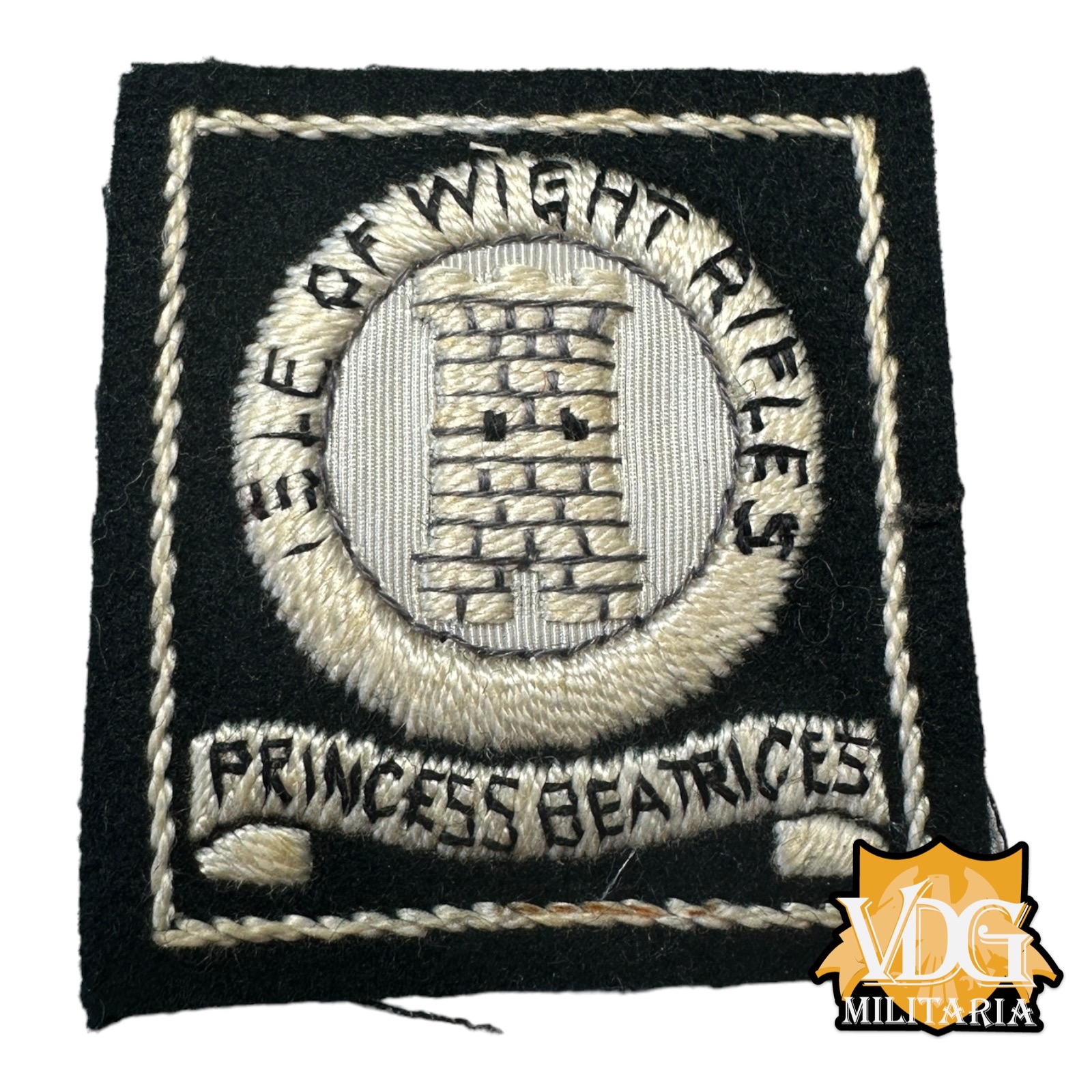 WW2 Era British Army Isle of Wight Rifles Cloth Formation Sign Patch Insignia