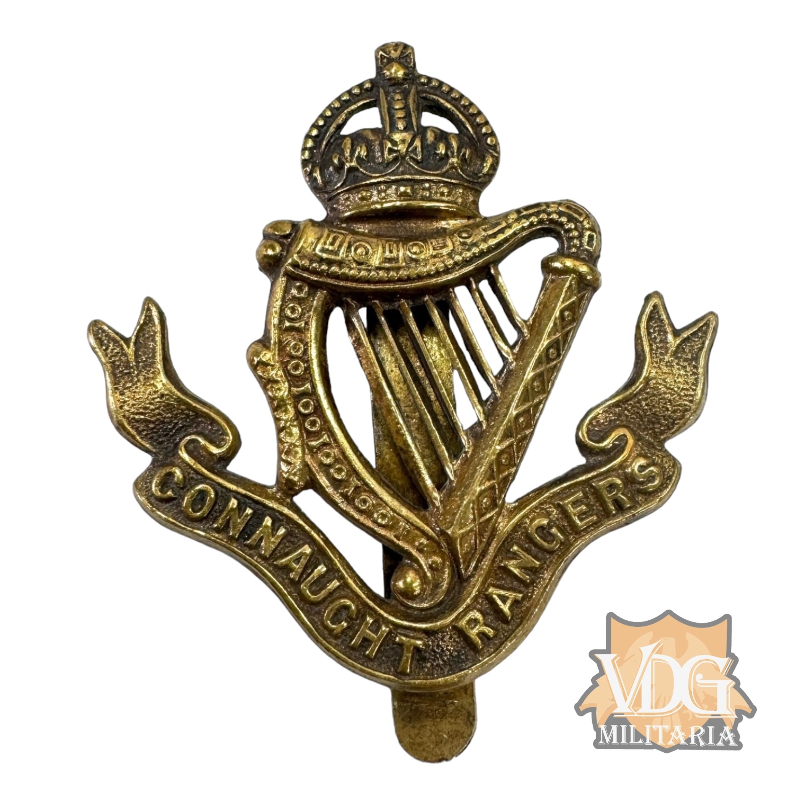 WW1 Era Connaught Rangers Cap Badge-J.R. Gaunt, London