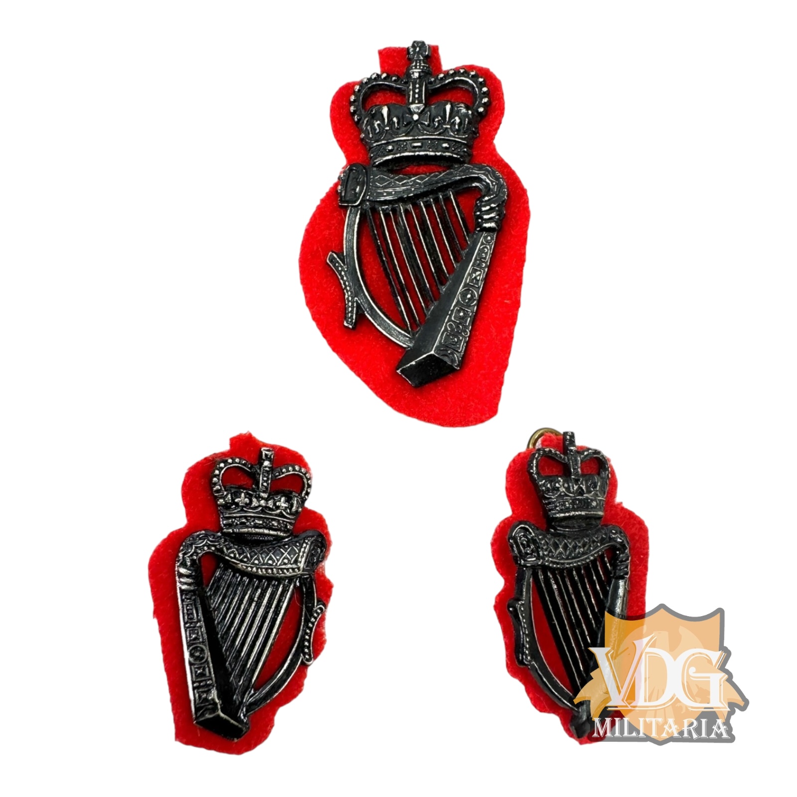 Troubles Era Northern Ireland Royal Ulster Constabulary Cap Badge and Collar Badges Set