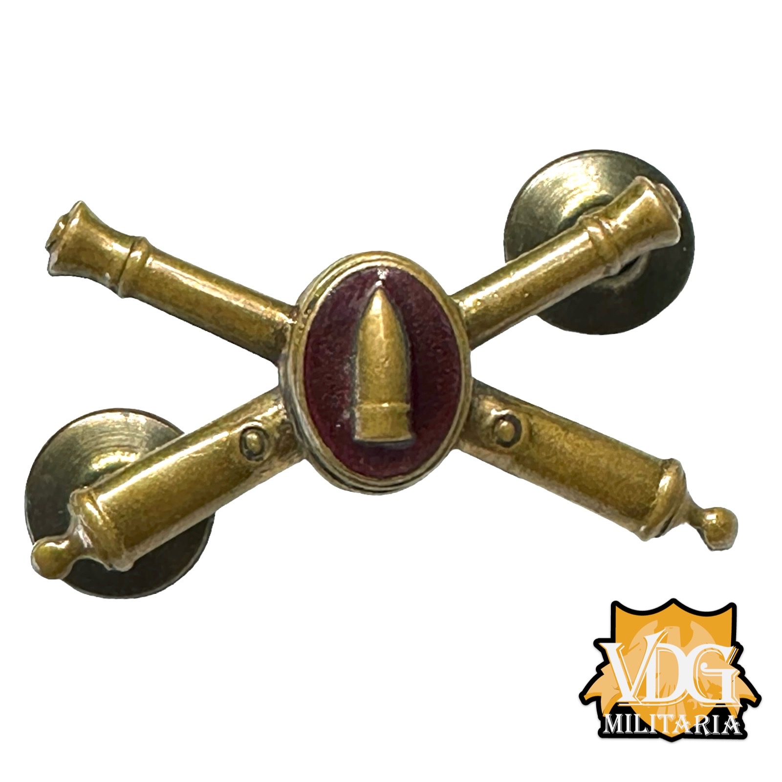 WW2 US Army Coastal Artillery Officers Lapel Metal Insignia Pin