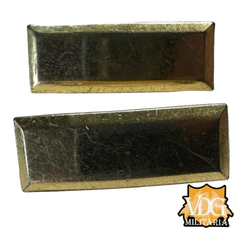 WW2 US 2nd lieutenant Metal Rank Insignia Pin Back Set