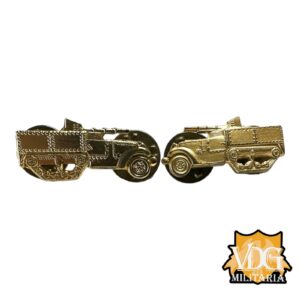 WW2 US Army Tank Destroyer Officers Collar Metal Insignia Set