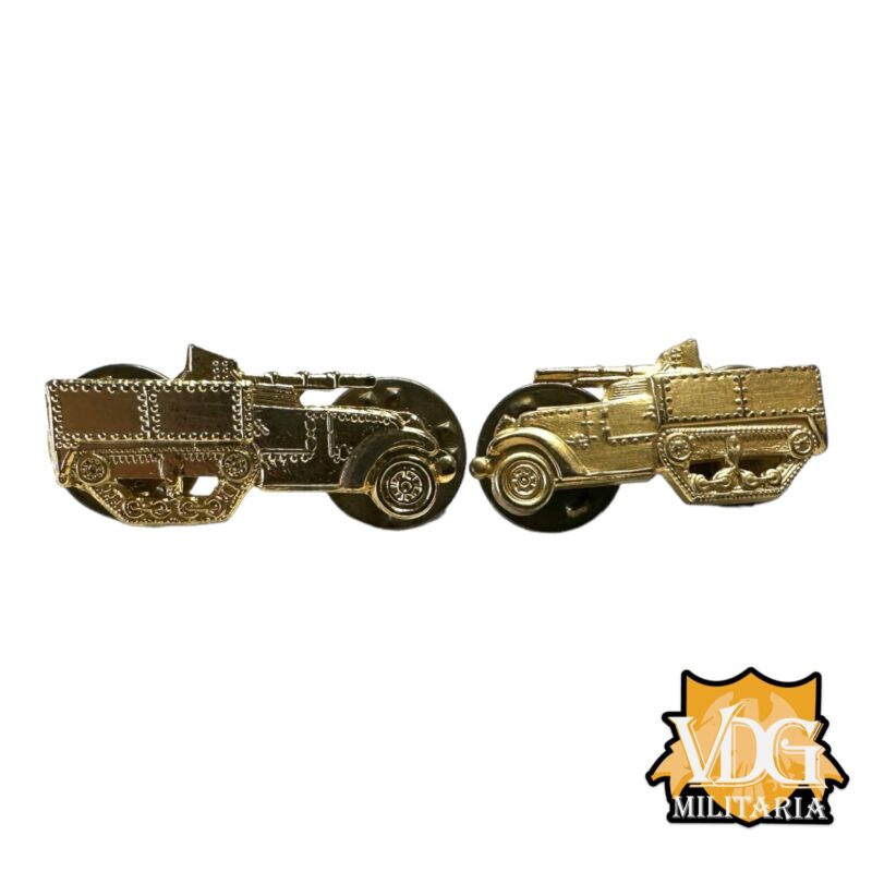 WW2 US Army Tank Destroyer Officers Collar Metal Insignia Set