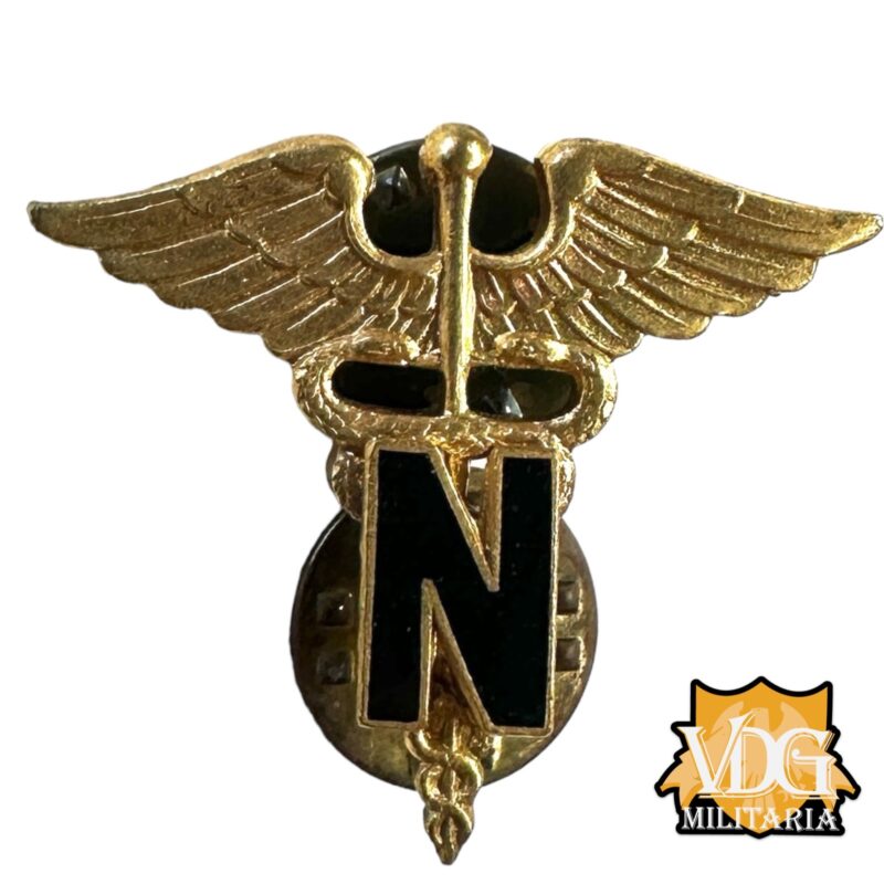 Post WW2 US Army Nurse Officers Metal Lapel Insignia Clutch Back Pin, L.I.G.I.
