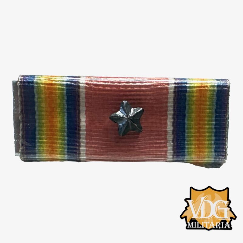 WW2 US Victory Medal Ribbon with Battle Star-Wolf Brown 1/2 Inch