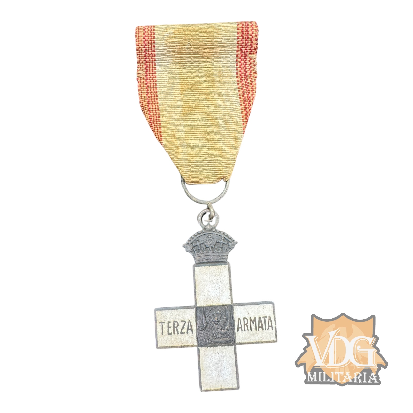 WW1 Kingdom of Italy Terza Armata (3rd Army) Commemorative White Cross Medal