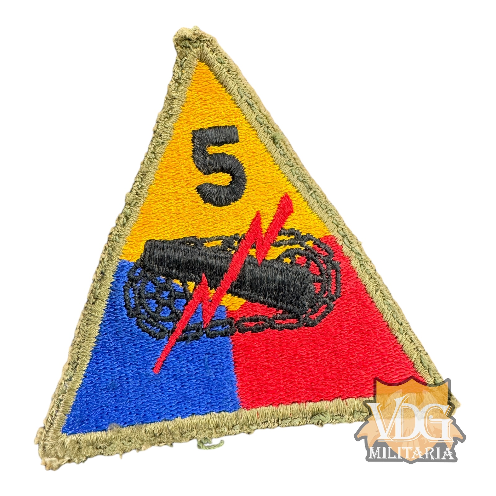 WW2 US Army 5th Armored Division Shoulder Sleeve Insignia Patch