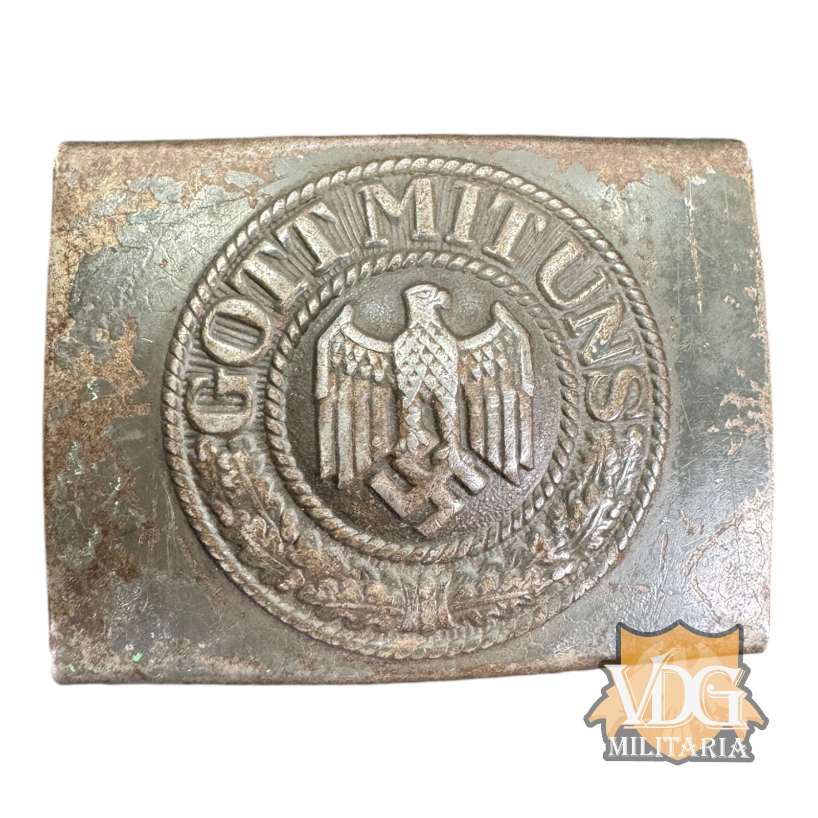 WW2 German Heer Steel Painted Belt Buckle