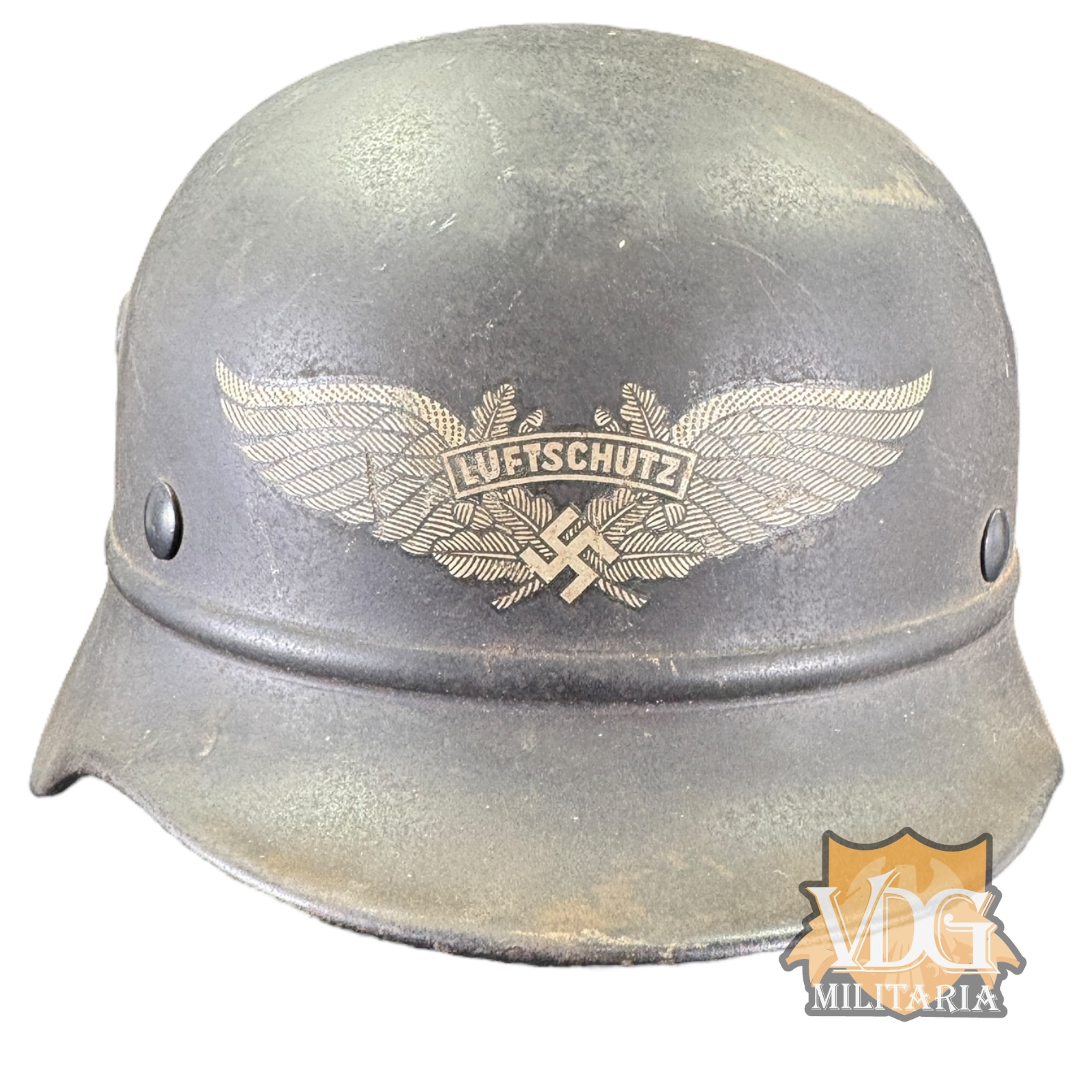 WW2 German Luftschutz Beaded M40 Helmet Q64, 58 Liner