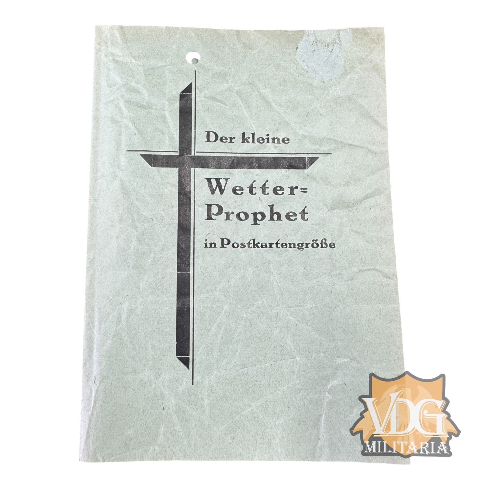 1926 German “Der kleine Wetterprophet” Weather Predictor Booklet – Postcard Size, Carried During WW2
