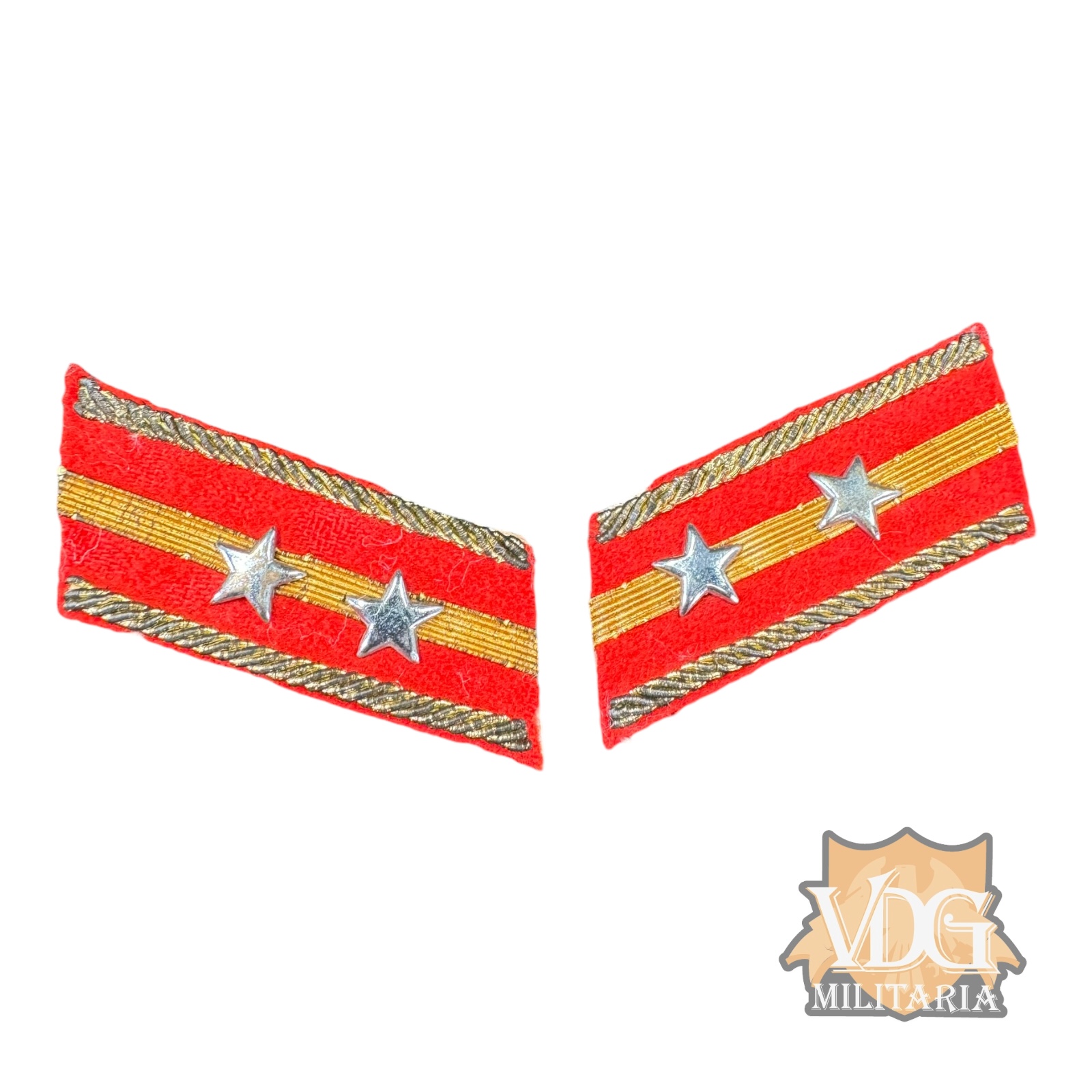 WW2 Imperial Japanese Army First Lieutenant Officers 陸軍中尉 Collar Tab Set