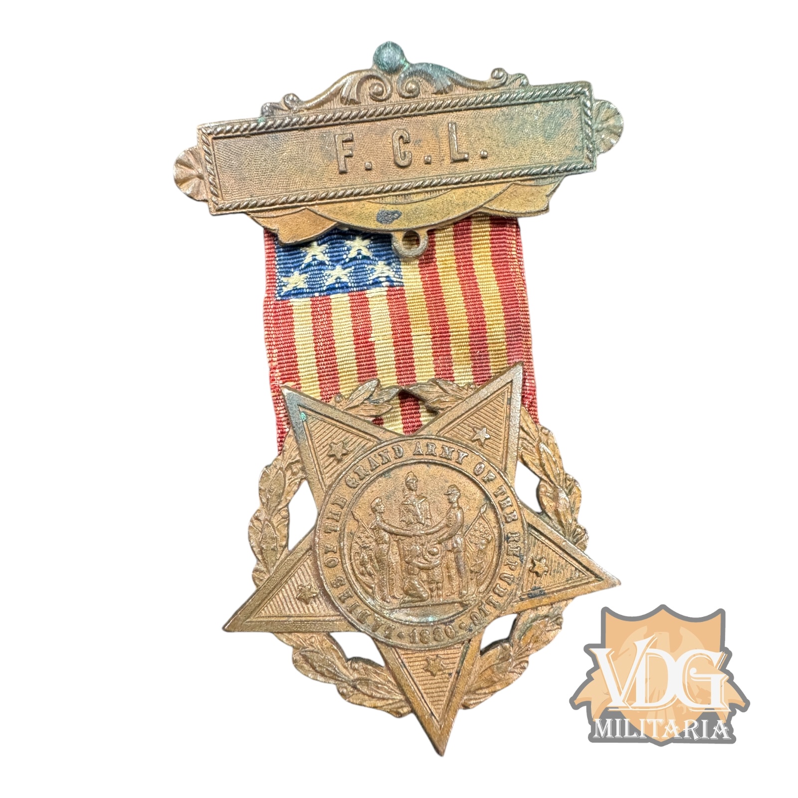 US Civil War Union Veterans Ladies of the Grand Army of the Republic (LGAR) Membership Badge