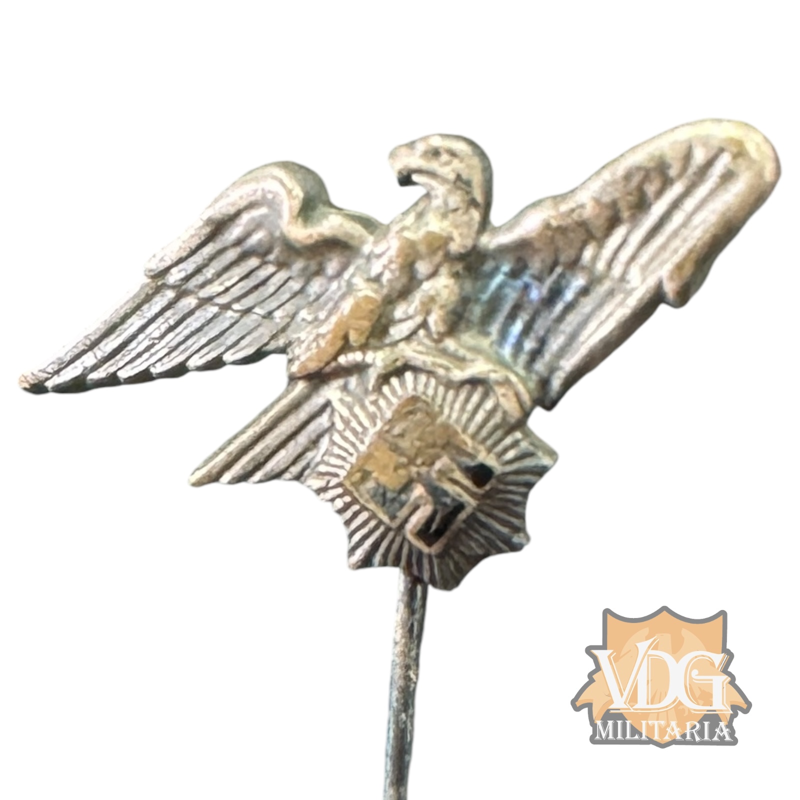 WW2 German RLB service pin, 2 type, Produced by H Aurich GES.GESCH Brass