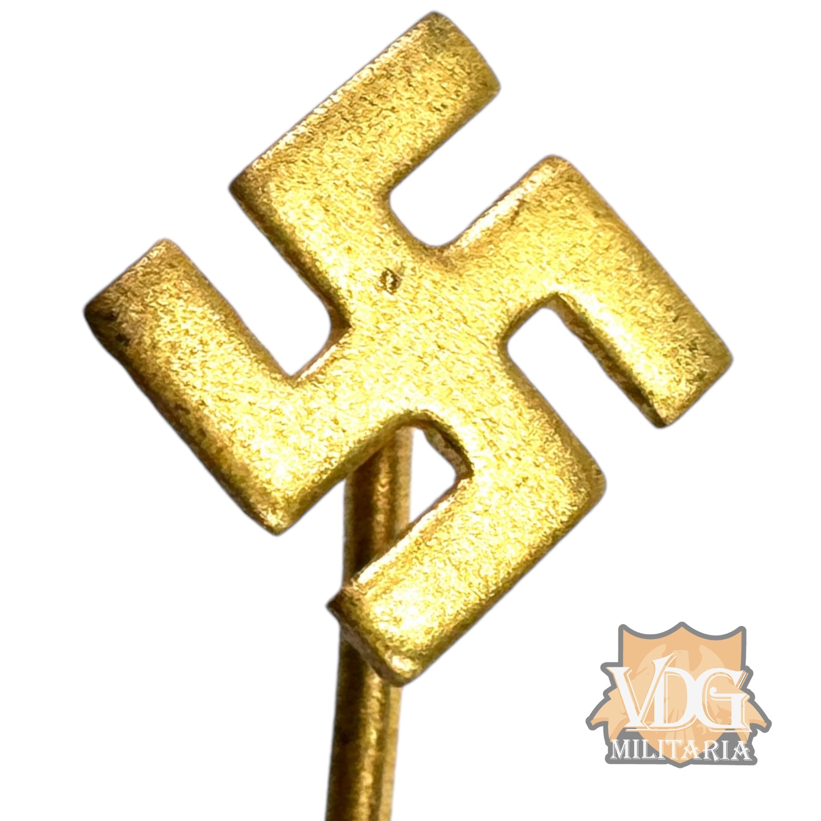 WW2 German NSDAP Gold Swastika Supporters Stickpin