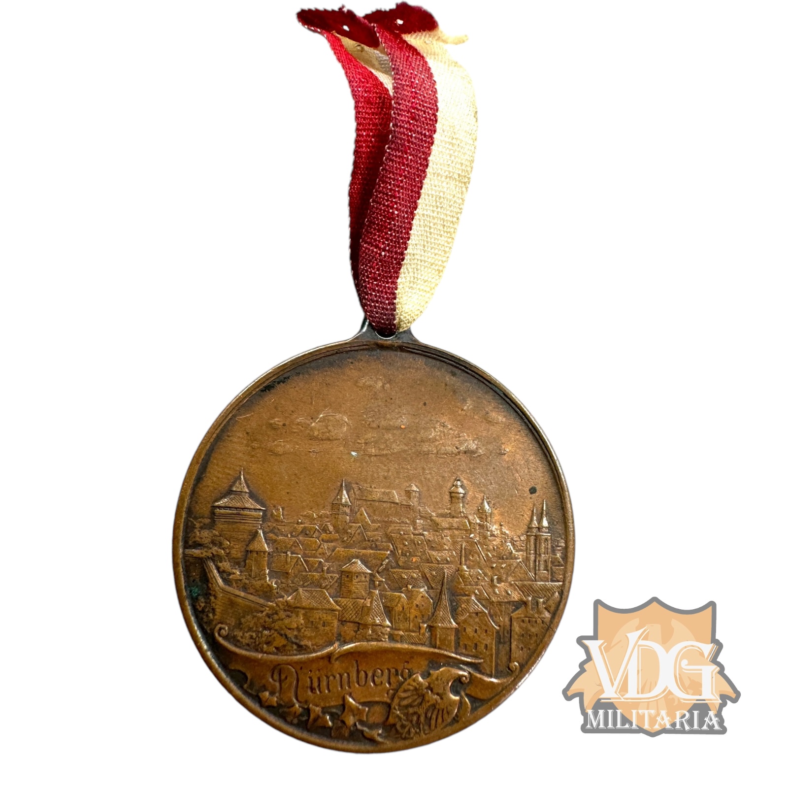 WW2 Bavaria 1945 Nuremberg Souvenir Medal with Ribbon
