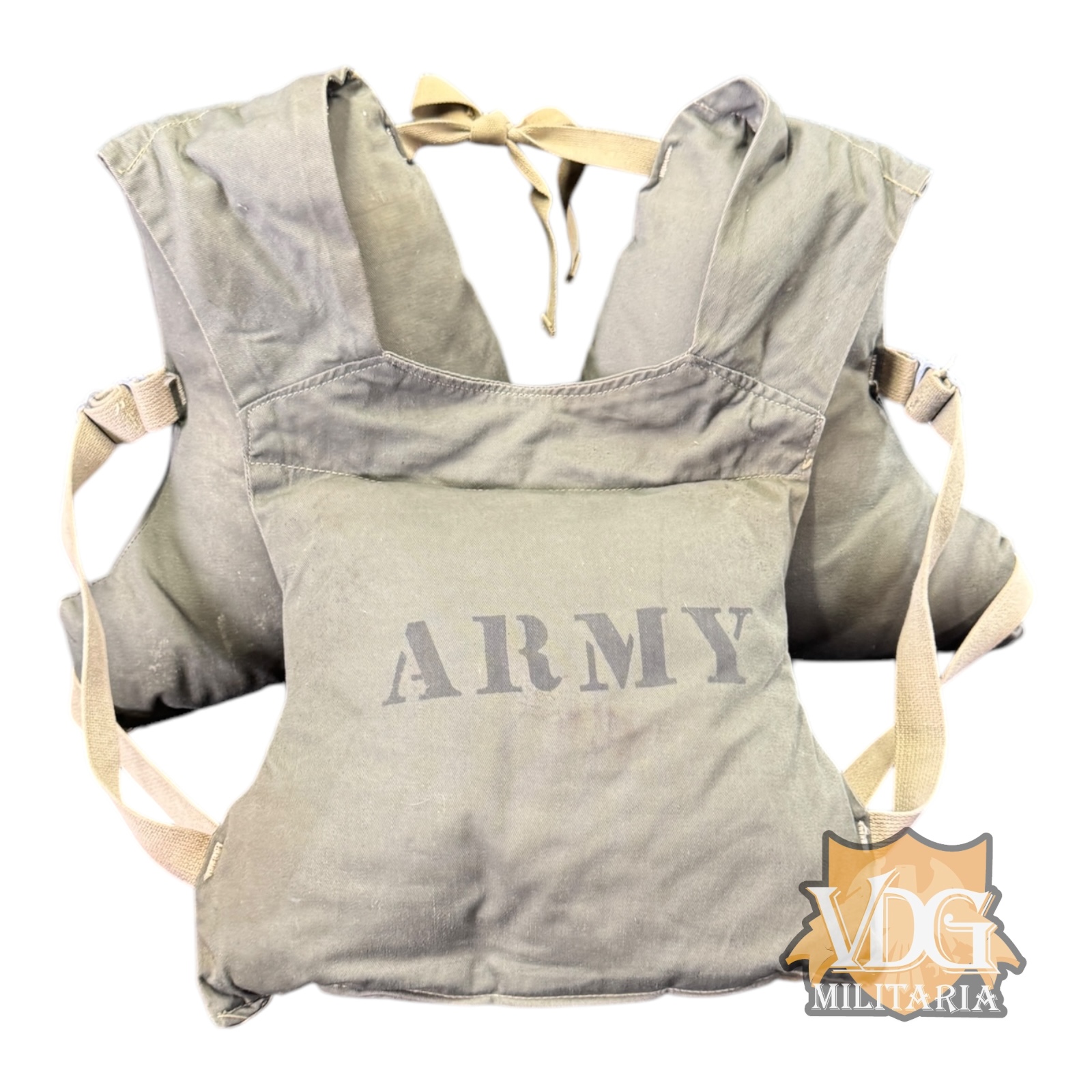 1950s Era US Army Model LG-70 Buoyant Vest (Kapok-Filled)
