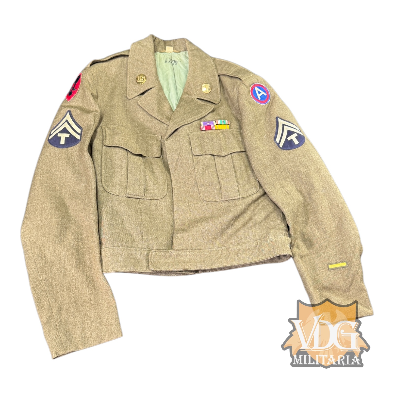 WW2 US Army T/5 Medical Corps 86th Infantry Division/3rd Army Ike Jacket Size 36 L, Numbered