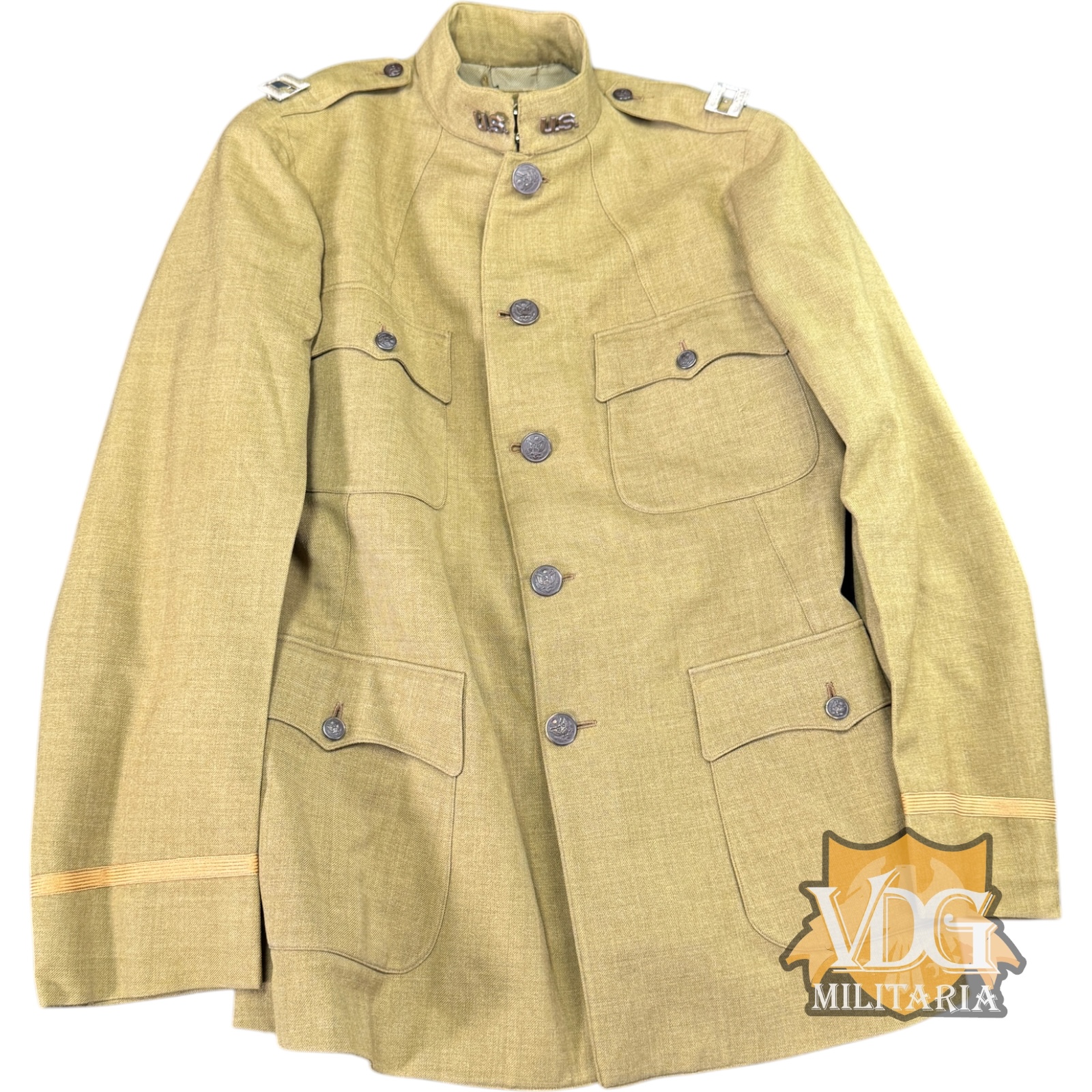 WW1 US Army Captain's Officers Jacket - Named F.E. Ellison, Webster Tallant, Minneapolis Minnesota 1917