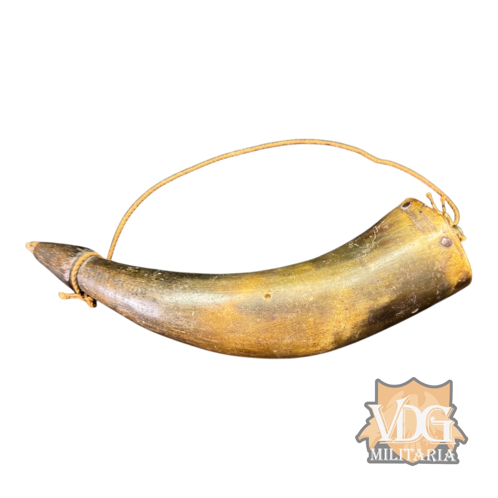 19th Century Powder Horn with Replacement Screw