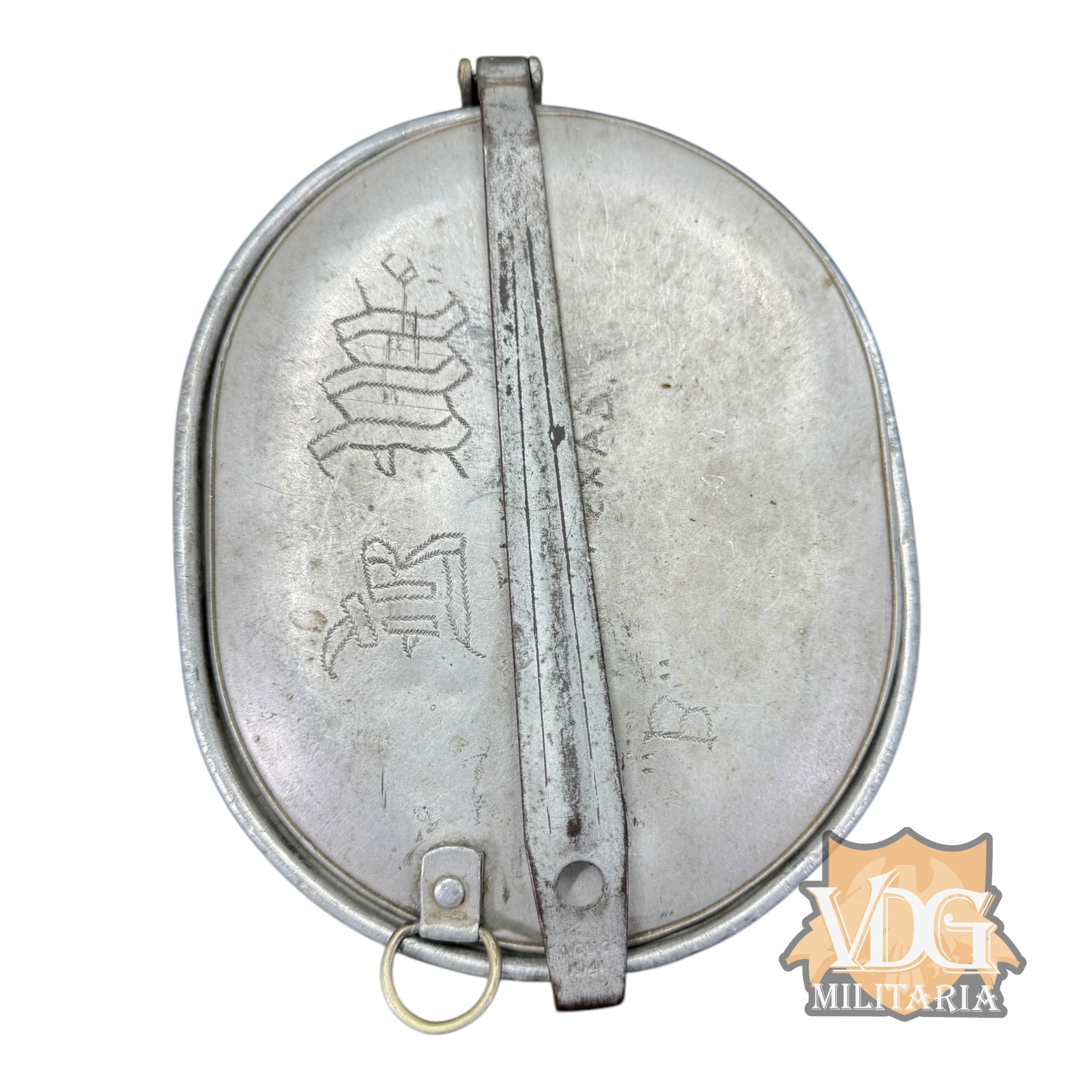 WW2 M1910 Mess Kit by T.A.C.U. Co. 1941 - "R.W. Cleburne, Texas" Engraved