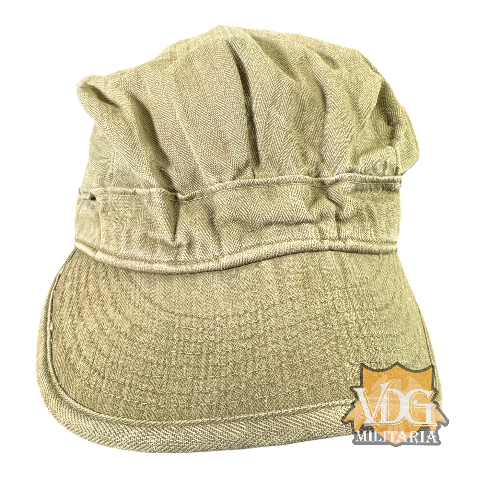 WW2 US M1941 HBT Herringbone Twill Field Cap, Numbered, Size 7, Dated 1945