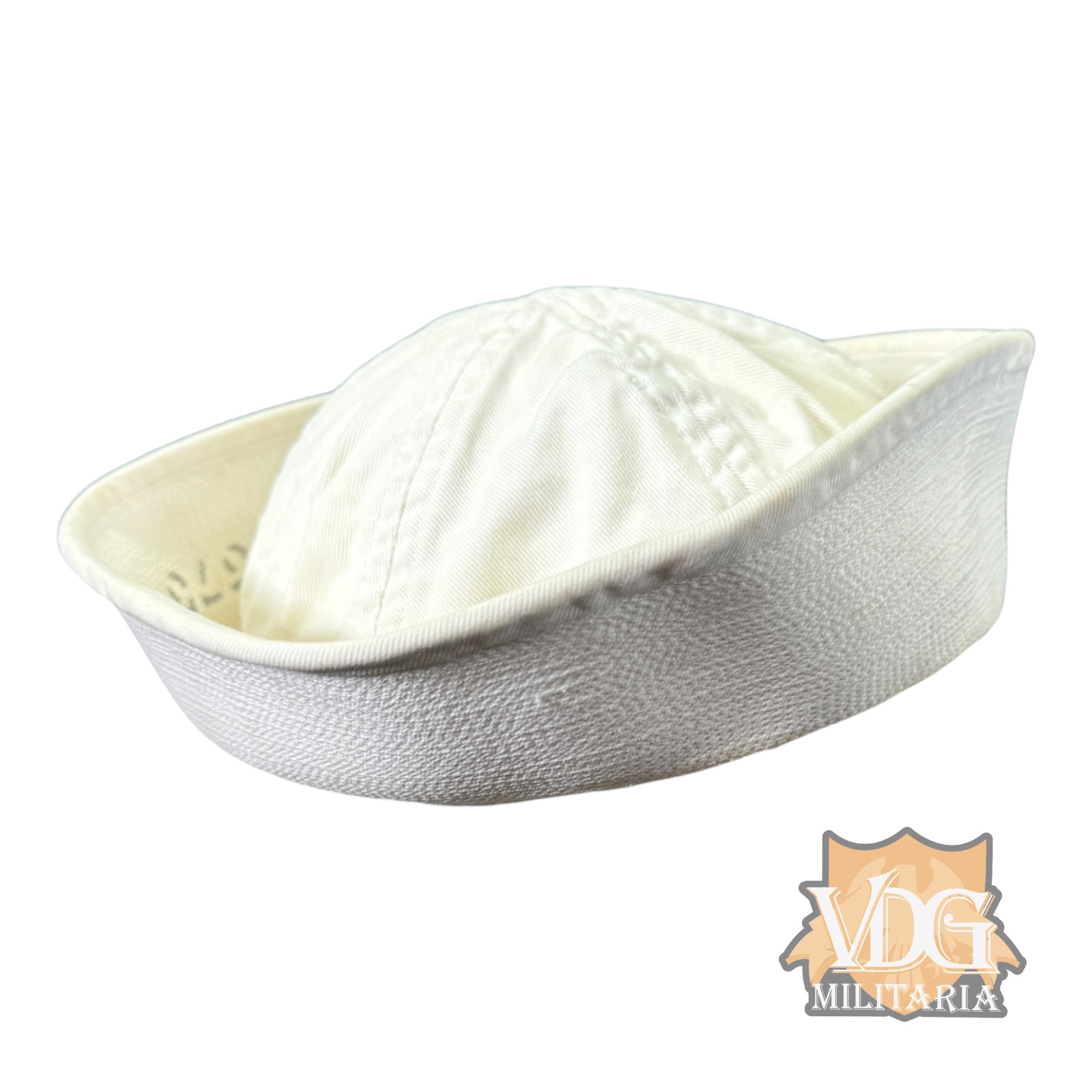 US Navy Sailor's White Dixie Cup Hat - Stenciled "Howard TO-91G