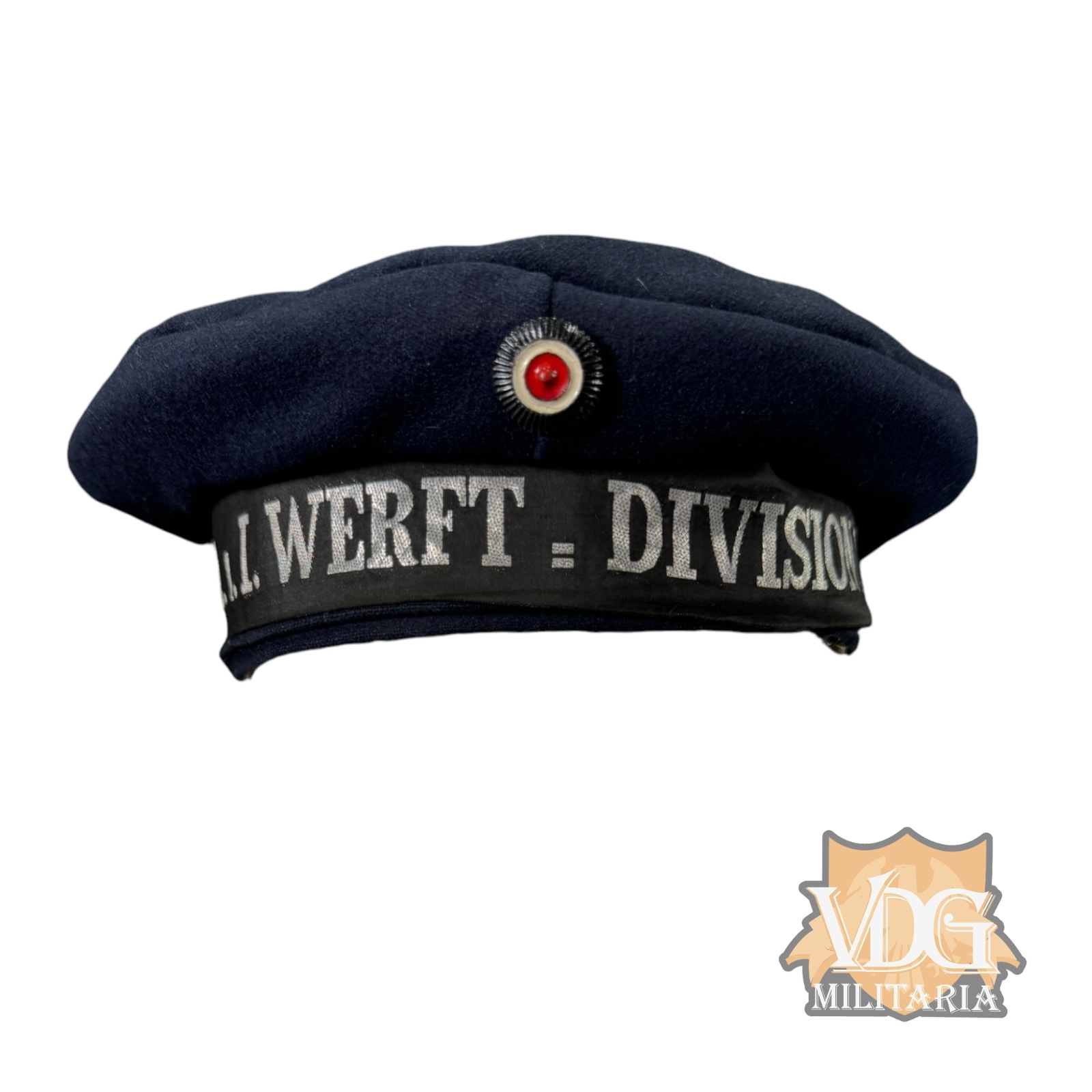 WW1 Kaiserliche Marine (Imperial German Navy) Tellermutze with A.I. Werft Division Cap Tally