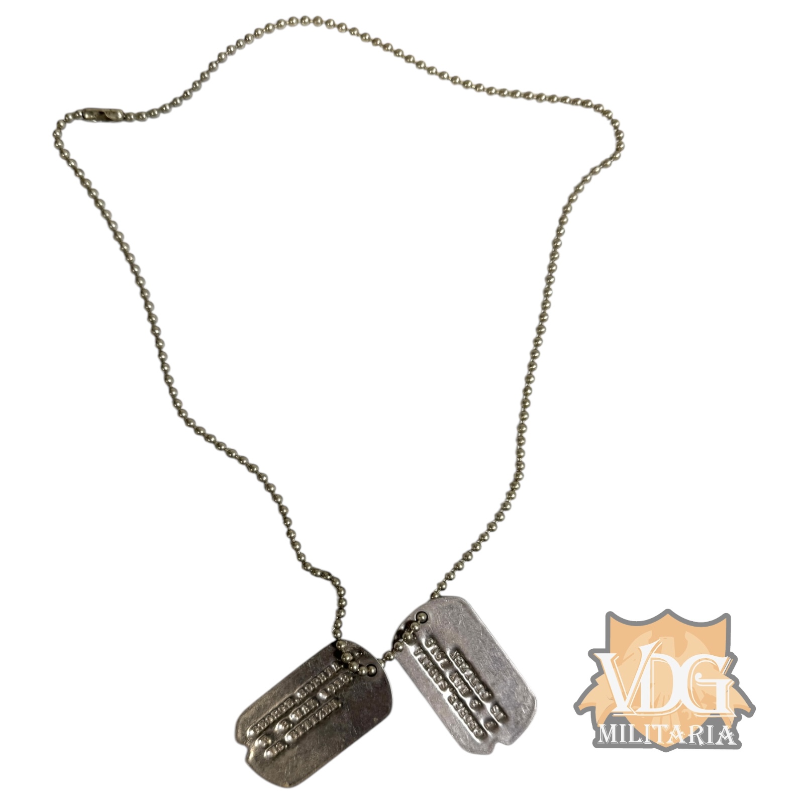 WW2 US Female Civilian Identification Dog Tags Named to Sophia L. George May 8, 1918