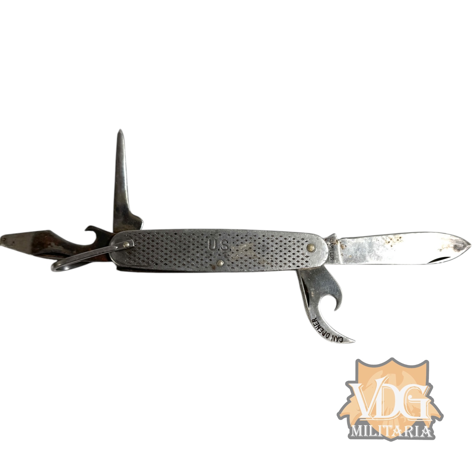 1978 US Military Camillus Pocket Knife Stainless Steel Four-Blade Utility Tool